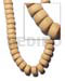 Wood Beads Wooden Components Jewelry Nat. White Wood Wheels 13mmx22mm